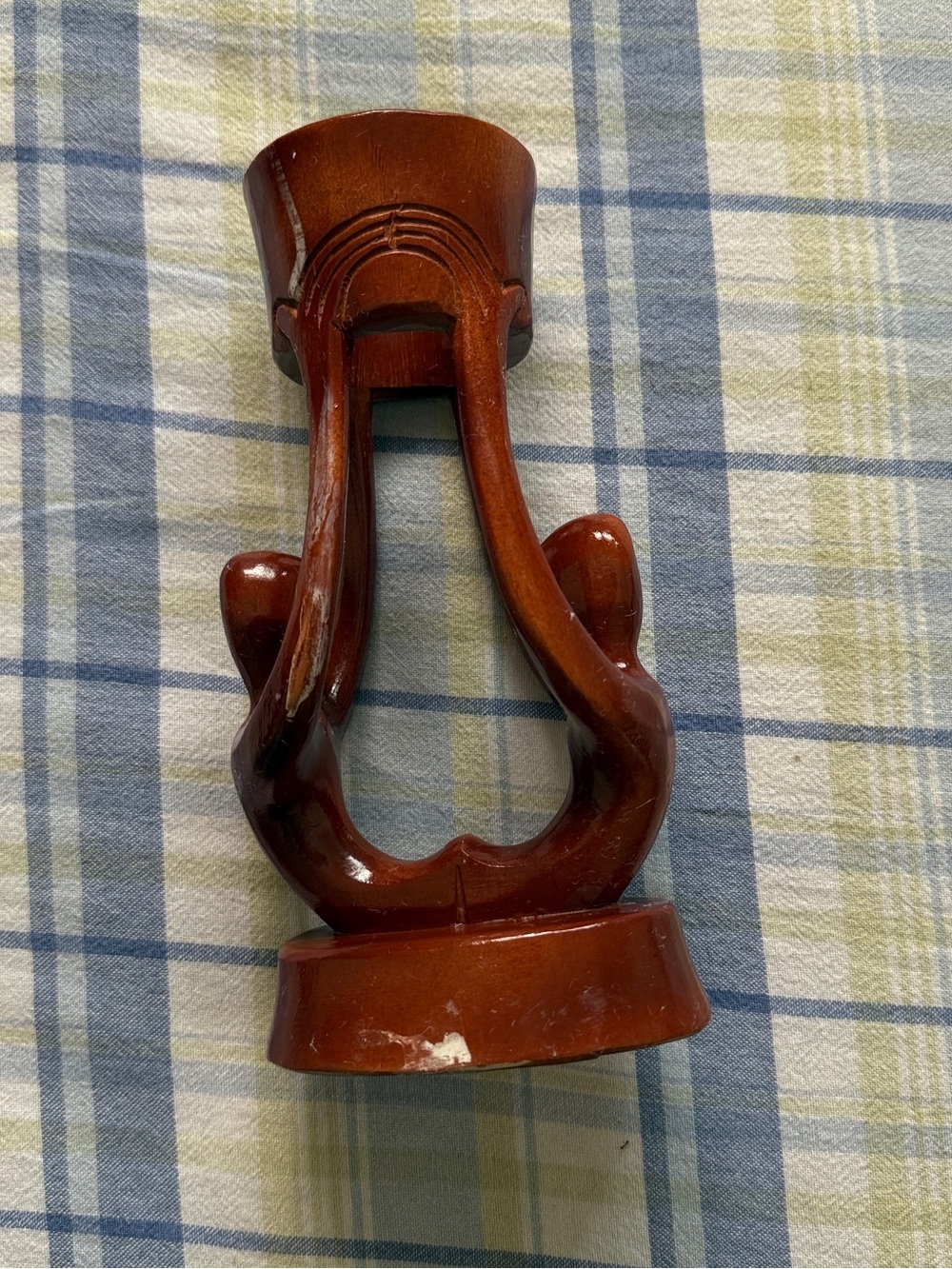 Classic Wooden Lyre Wall Hook in Brown